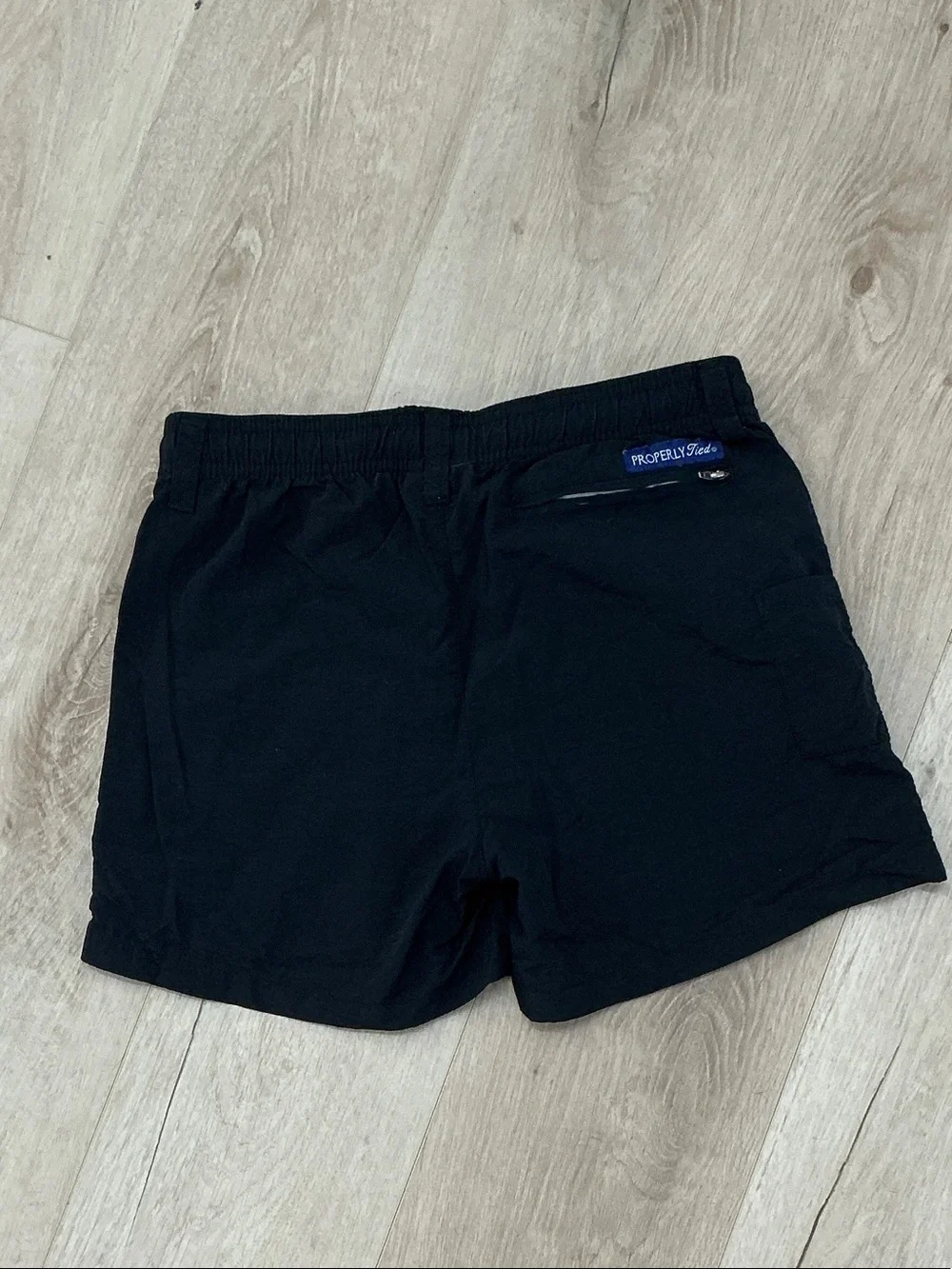 Properly Tied Kids' Black Swim Trunks